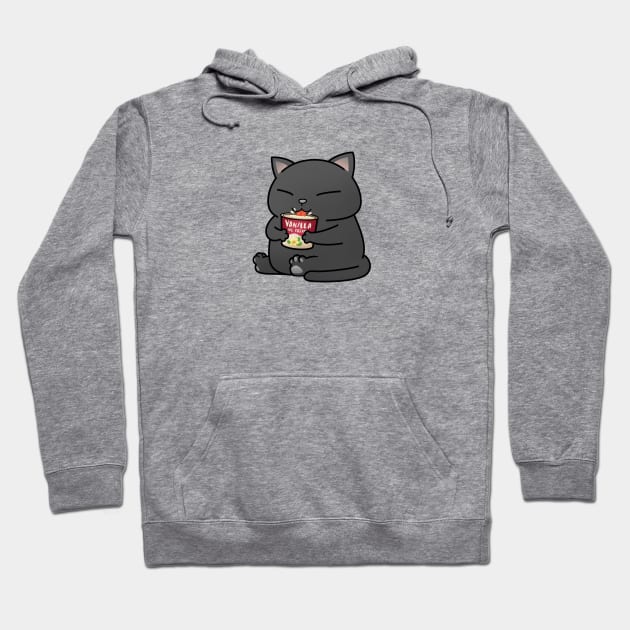 Chubby Cat Vanilla Ice Cream Hoodie by Takeda_Art